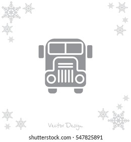 Web icon. School bus