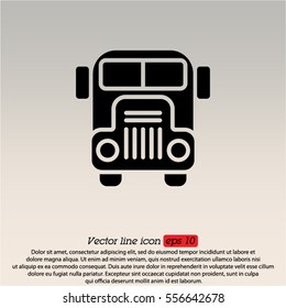Web icon. School bus