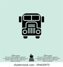 Web icon. School bus