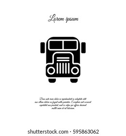 Web icon. School bus