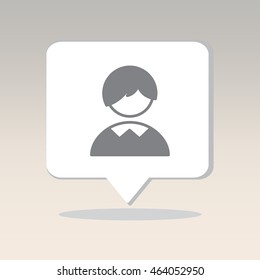 Web icon. Schoolboy, boy
