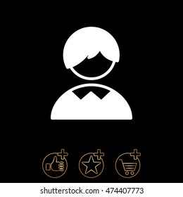 Web icon. Schoolboy, boy