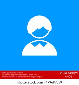 Web icon. Schoolboy, boy