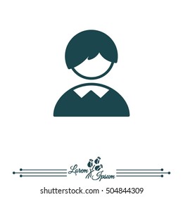 Web icon. Schoolboy, boy