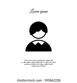 Web icon. Schoolboy, boy