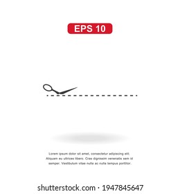 web icon scissors cut sign isolated on white background. Simple vector illustration.
