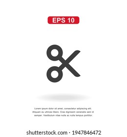 web icon scissors sign isolated on white background. Simple vector illustration.