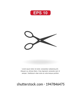 web icon scissors sign isolated on white background. Simple vector illustration.