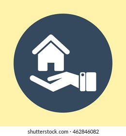 Web Icon of Secured & Protected Home.