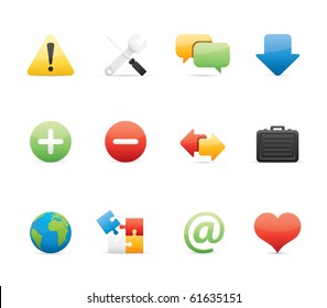 Web icon set 17 - Glossy Series.  Vector EPS 8 format, easy to edit.