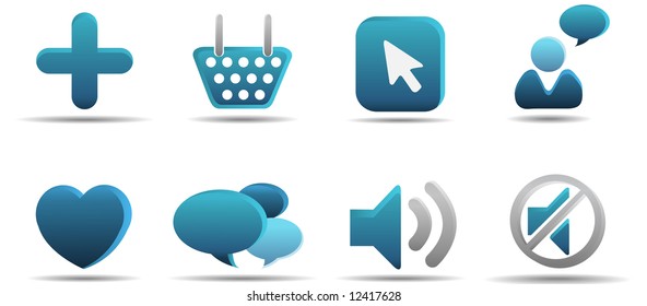 Web icon set 5 | Aqua series. Find more from the same series in my portfolio.