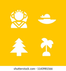 web icon set with amhara, christmas and pamela hat vector icons for web and graphic design