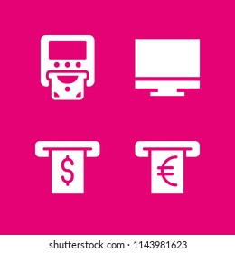 web icon set with atm and computer vector icons for web and graphic design