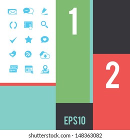 Web icon set + background