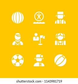 web icon set with beach ball, german and soccer ball vector icons for web and graphic design