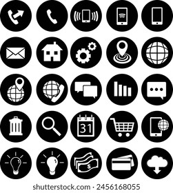 Conjunto de iconos de Web - Blanco y negro