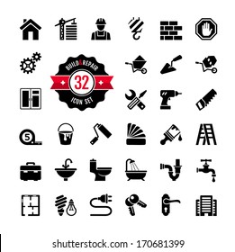 Web Icon Set - Building, Construction And Home Repair Tools