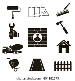 Web icon set - building, construction and home repair tools
