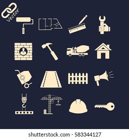 Web icon set - building, construction and home repair tools