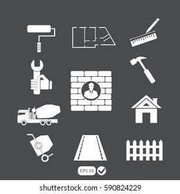 Web icon set - building, construction and home repair tools