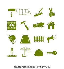 Web icon set - building, construction and home repair tools