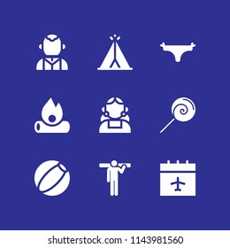 web icon set with calendar, lollipop and mexican vector icons for web and graphic design