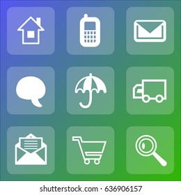 Web icon set. It can be used as - logo, pictogram, icon, infographic element.
