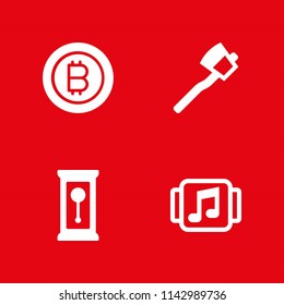 web icon set. clock, bitcoin and axe vector icon for graphic design and web