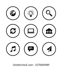 web icon set for web computer and mobile