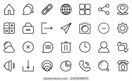 web icon set, for computer and mobile, website set icon vector,