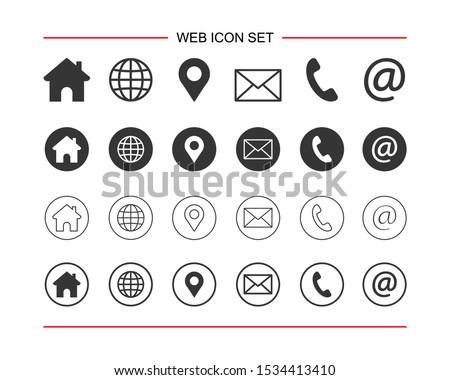 Web icon set. for computer and mobile