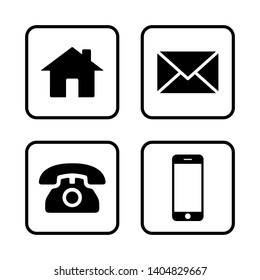 Web icon set. Contact us icons. web icons set for computer. website and mobile apps
