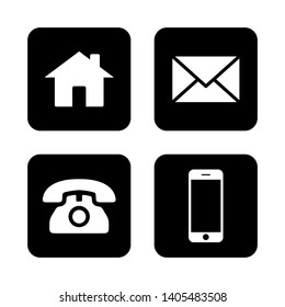 Web icon set. Contact us icons. web icons set for computer. website and mobile apps