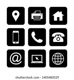 Web icon set. Contact us icons. web icons set for computer. website and mobile apps