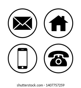 Web icon set. Contact us icons. web icons set for computer. website and mobile apps
