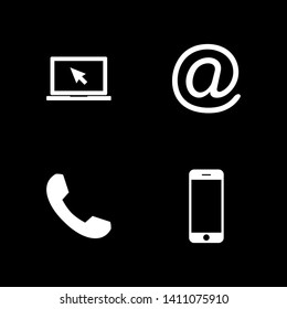 Web icon set. Contact us icons. web icons set for computer. website and mobile apps
