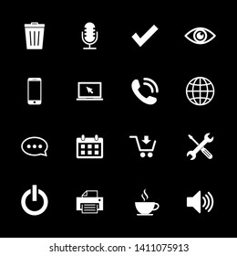 Web icon set. Contact us icons. web icons set for computer. website and mobile apps