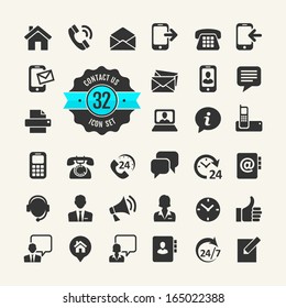 Web icon set. Contact us