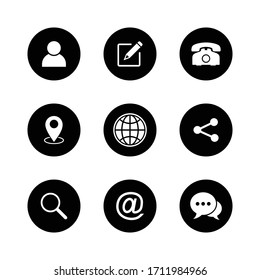 Web icon set, Contact us icon vector