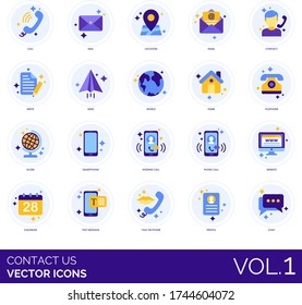 
Web Icon Set Contact Us Icons stockvector