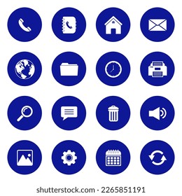 web icon set, contact us icon set, social media icon set sign vector symbol