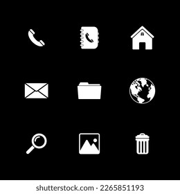 conjunto de iconos web, póngase en contacto con nosotros conjunto de iconos, conjunto de iconos de medios sociales símbolo de vector