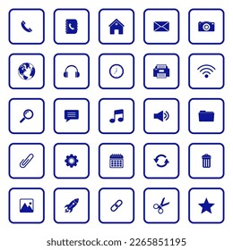 web icon set, contact us icon set, social media icon set sign vector symbol