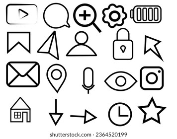 web icon set design for business