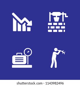 web icon set  with diet, well and loss vector illustration for graphic design and web