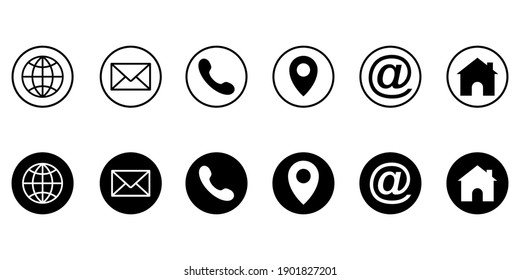 Web icon set. Different internet website icons