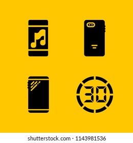 web icon set with digital display and smartphone vector icons for web and graphic design