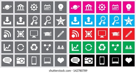 Web Icon Set. Easy To Edit Vector Image