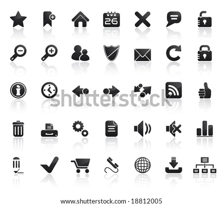 Web Icon Set. Easy To Edit Vector Image.