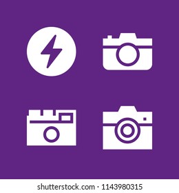 web icon set with flash and photo camera vector icons for web and graphic design
